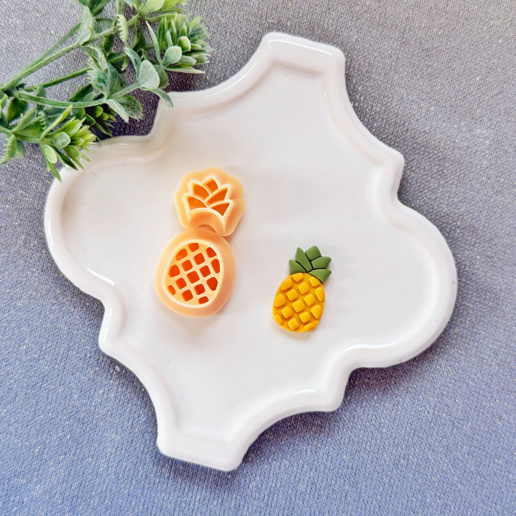 Pineapple 2-Piece Polymer Clay Cutter Set - Summer 2026 Tropical Fruit ...