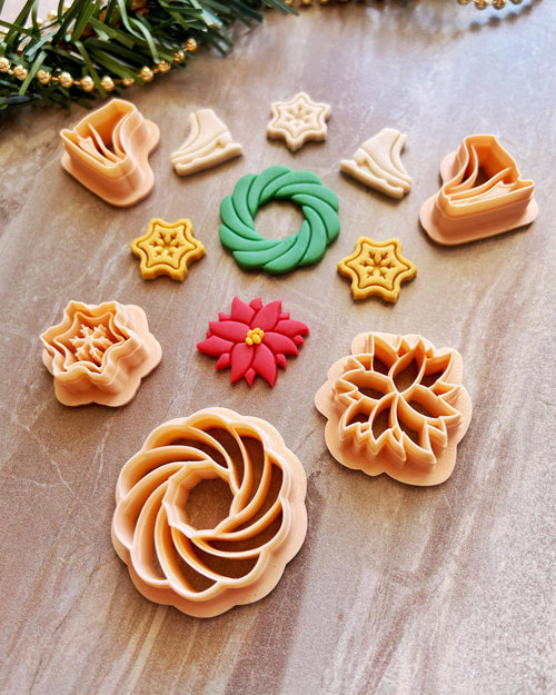 Christmas polymer clay cutters