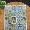 Mediterranean Tiles Polymer Clay Transfer Sheet – Blue & Yellow Pattern for Summer Crafts