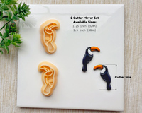 Toucan Polymer Clay Cutter – Tropical Bird Earring Cutter (Single or Mirror Set)