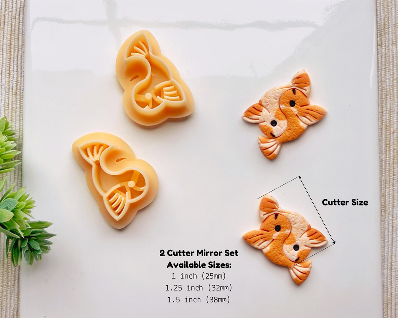 Yin Yang Koi Fish Polymer Clay Cutter – Balanced Fish Earring Design