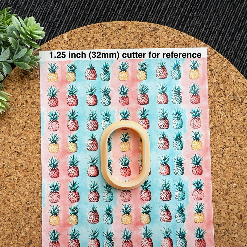 Colorful Pineapples Polymer Clay Transfer Sheet – Tropical Summer Design for Earrings & Crafts