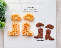 Cowboy Boots and Hat Cutter Set – Western Polymer Clay Earring Cutters