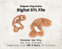 Koi Fish Cutter STL File – Digital Download for Polymer Clay & Jewelry Making