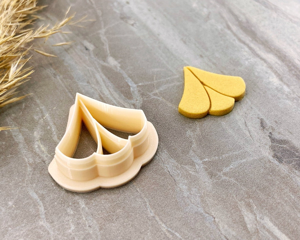 3 Leaves Stud & Dangle Clay Cutter - BabylonCutters - Clay Cutter