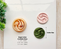 Yin Yang Palm Tree Polymer Clay Cutter – Tropical Balance Design for Earrings