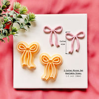 Ribbon Bow Clay Cutter Set - Valentine Polymer Clay Cutters