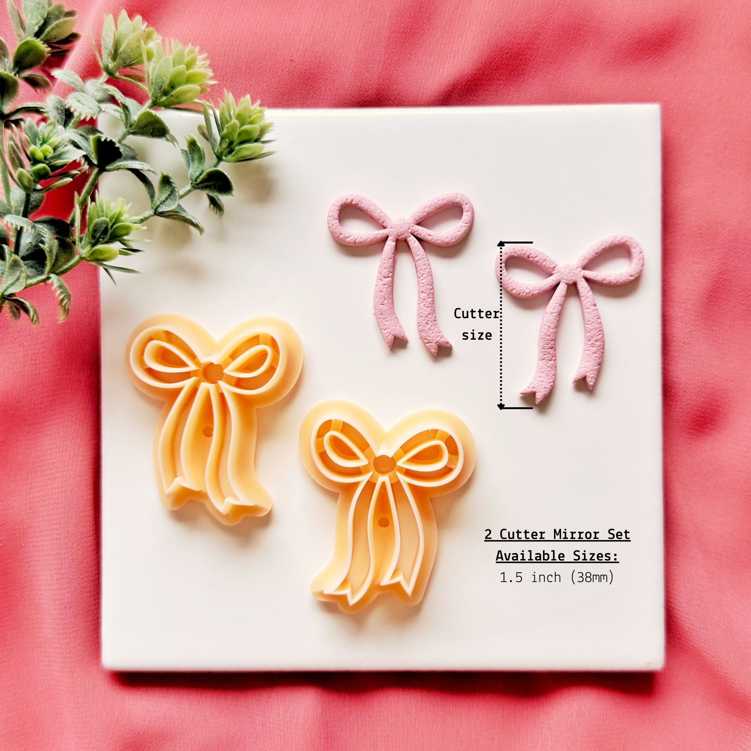 Ribbon Bow Clay Cutter Set - Valentine Polymer Clay Cutters