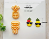 Cool Pineapple Couple Clay Cutter Set – Polymer Clay Cutter with Sunglasses & Bow