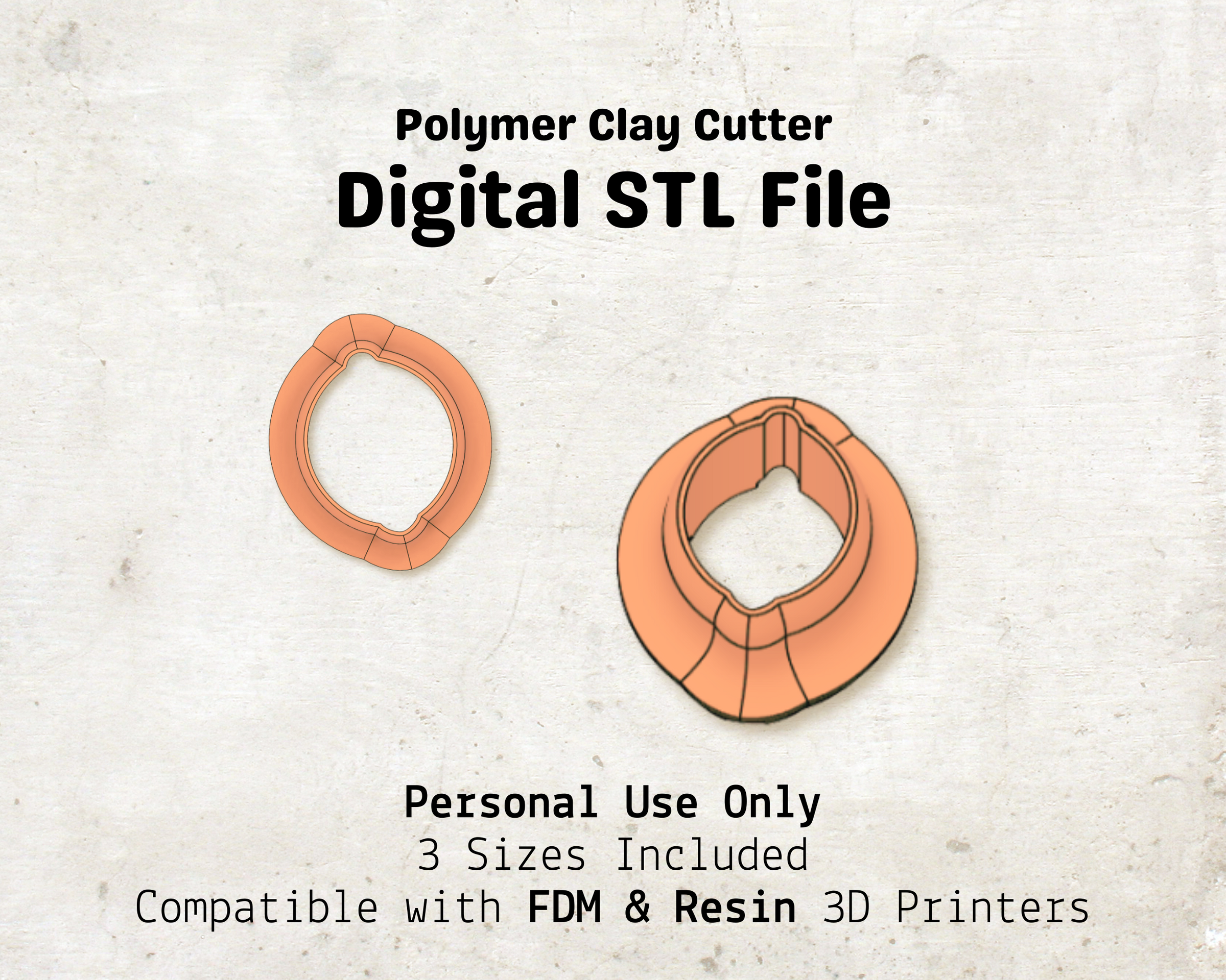 Lemon Cutter STL File – Digital Download for Polymer Clay & Jewelry Making