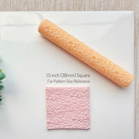 Matisse Inspired Texture Roller for Polymer Clay – Resin Roller with Abstract Leaf & Shell Pattern