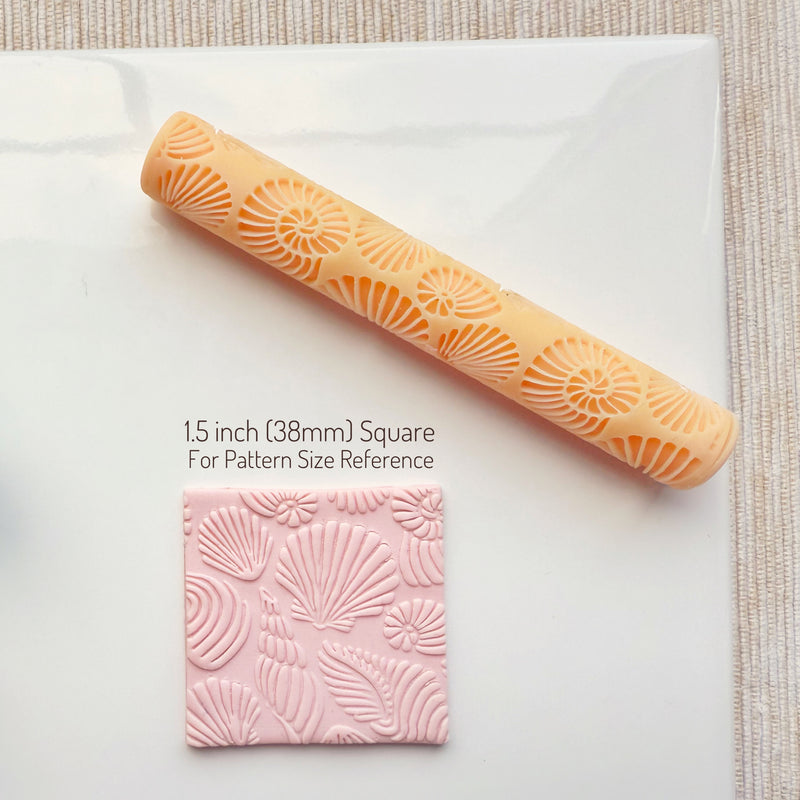 Sea Shells Texture Roller – Polymer Clay Roller for Beach & Ocean Designs