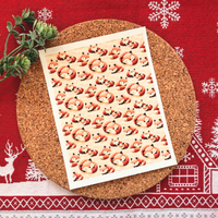 Cozy Sleeping Fox Polymer Clay Transfer Sheet – Winter Design