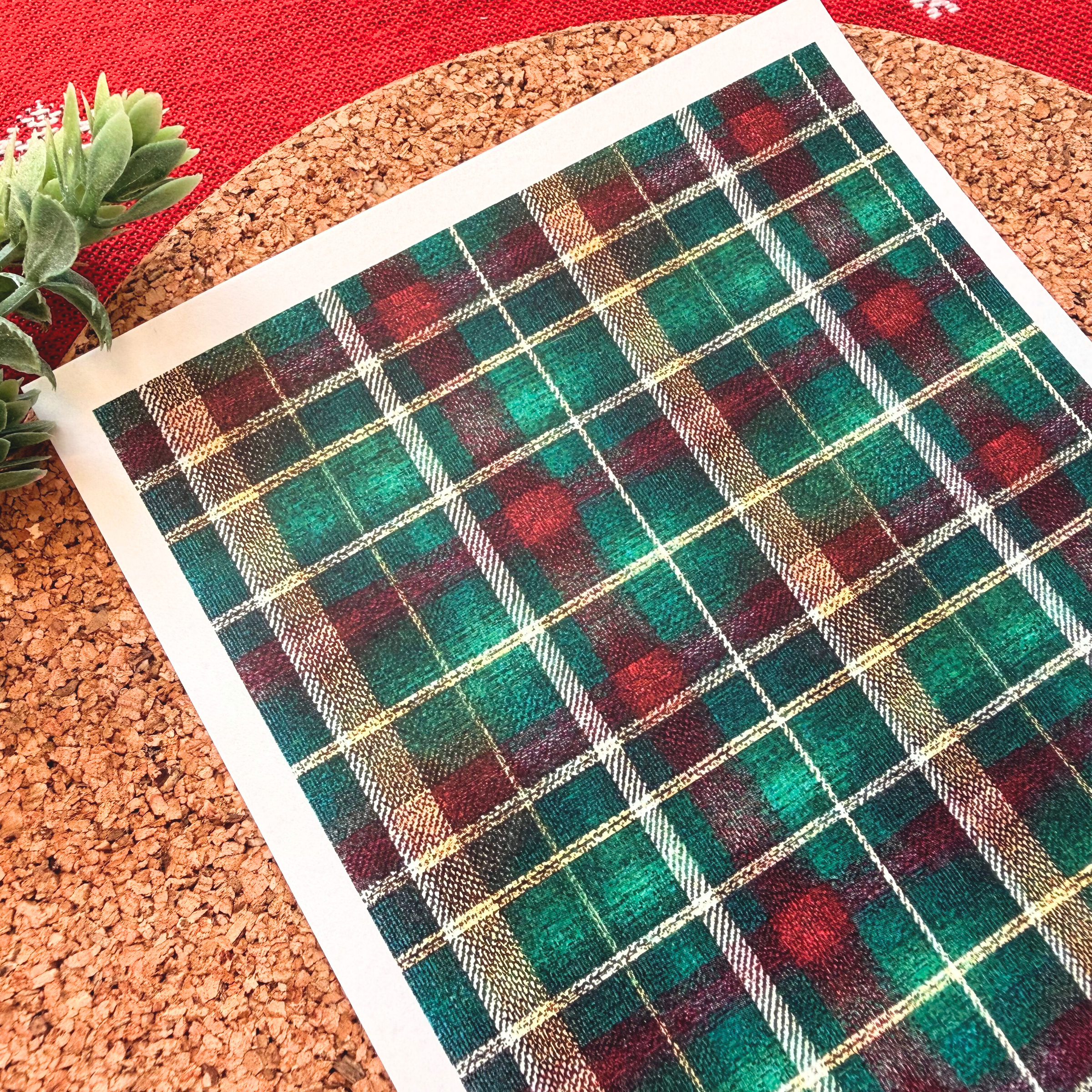 Classic Tartan Plaid Polymer Clay Transfer Sheet – Holiday Design