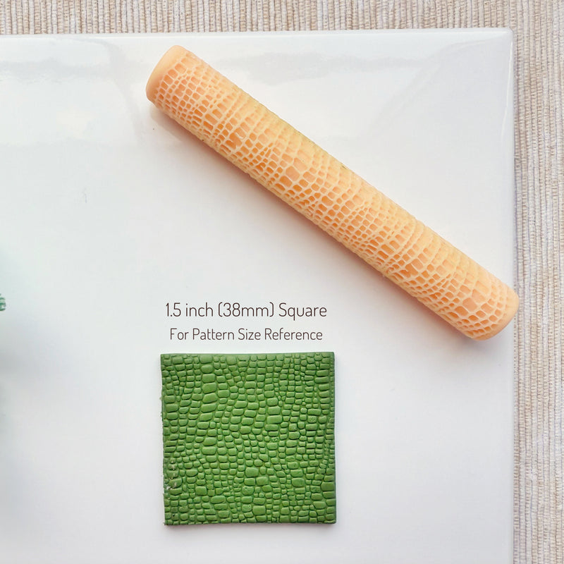 Snake Skin Texture Roller – Polymer Clay Roller for Reptile, Leather & Animal Print Designs