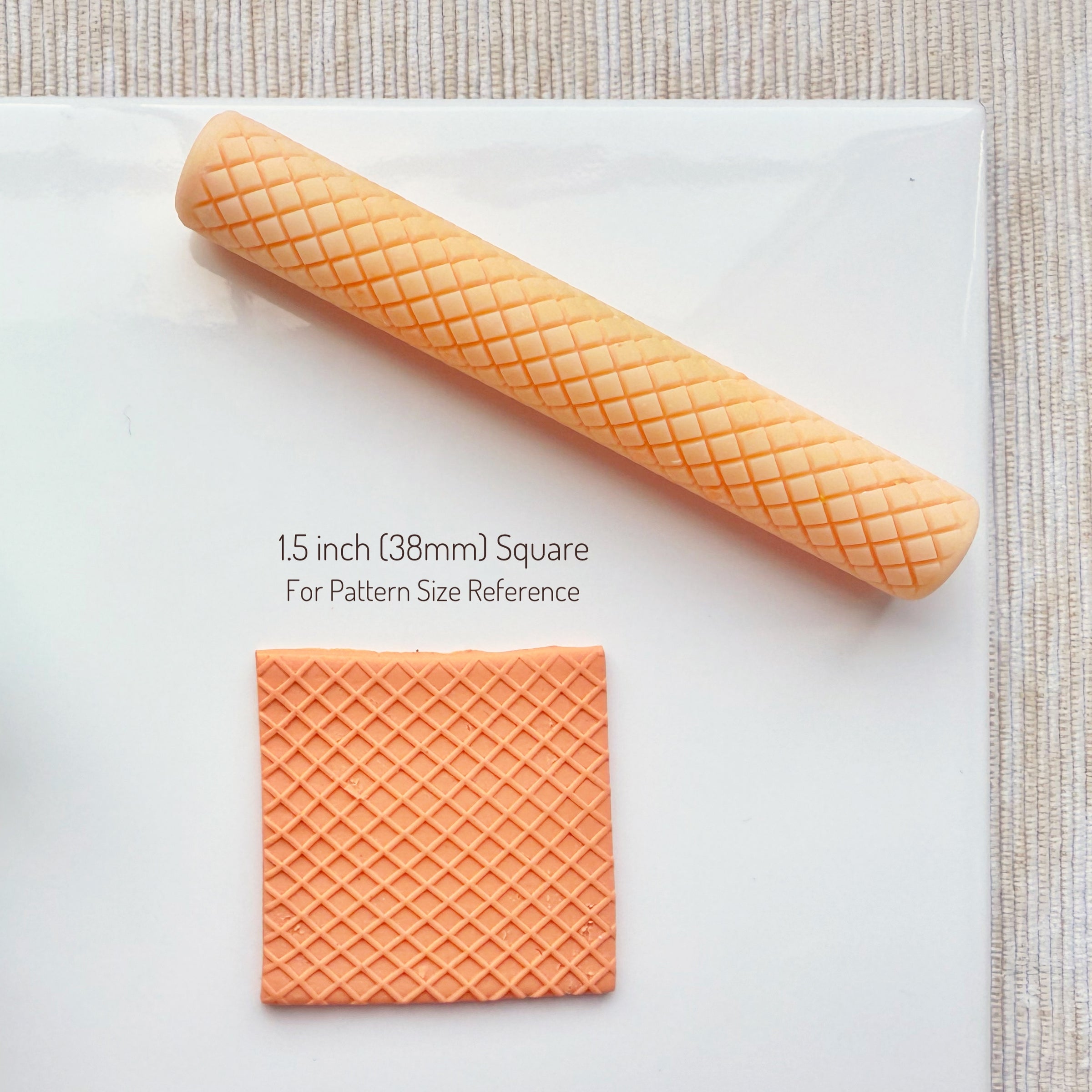 Ice Cream Cone Texture Roller for Polymer Clay – Waffle Grid Pattern