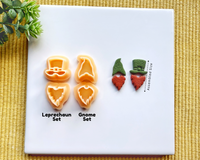 Gnome & Leprechaun Clay Cutter Set - St. Patrick’s Day Polymer Clay Cutter - Irish Themed Earring & Jewelry Tool