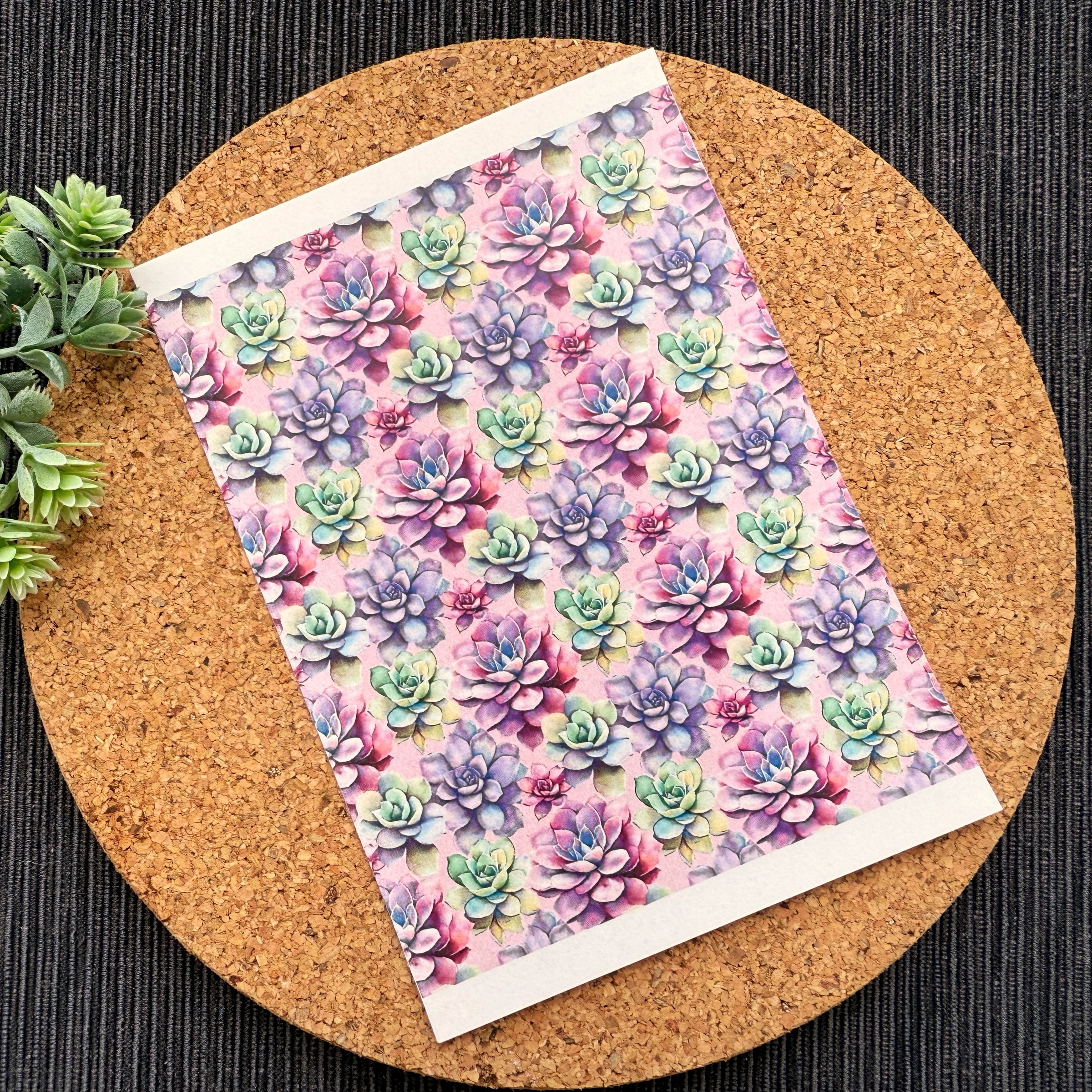 Colorful Succulents Polymer Clay Transfer Sheet – Summer Botanical Design for Earrings & Crafts