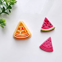 Triangle Watermelon Clay Cutter – Summer Fruit Polymer Clay Cutter for Earrings & Crafts