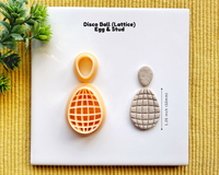 Decorative Easter Egg Clay Cutter Set - Textured Polymer Clay Cutter - Spring Egg Jewelry & Earring Tool