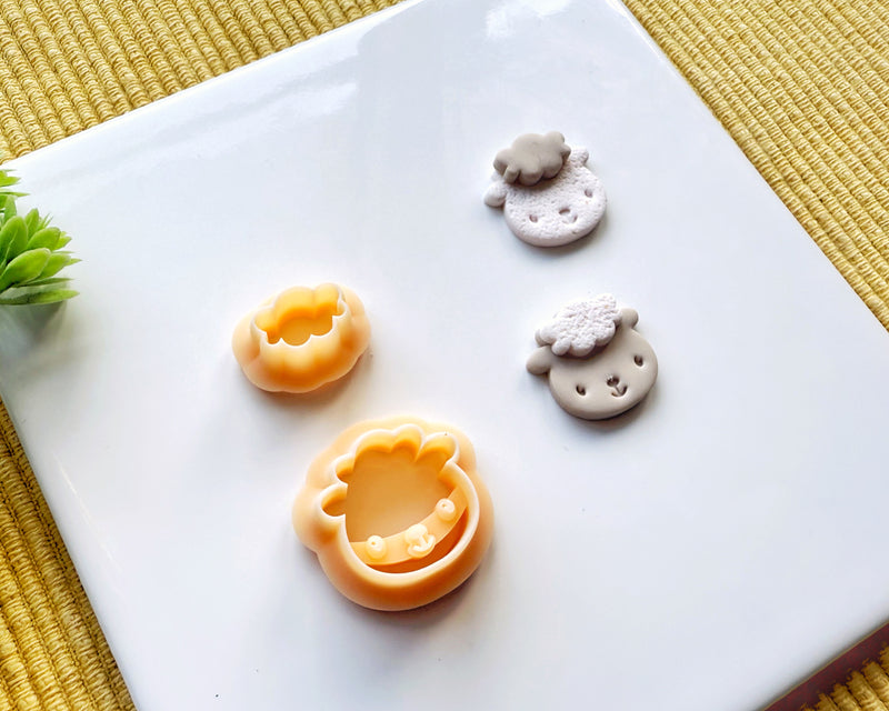 Kawaii Lamb Clay Cutter Set - Easter Sheep Polymer Clay Cutter - Cute Spring Earring & Jewelry Tool