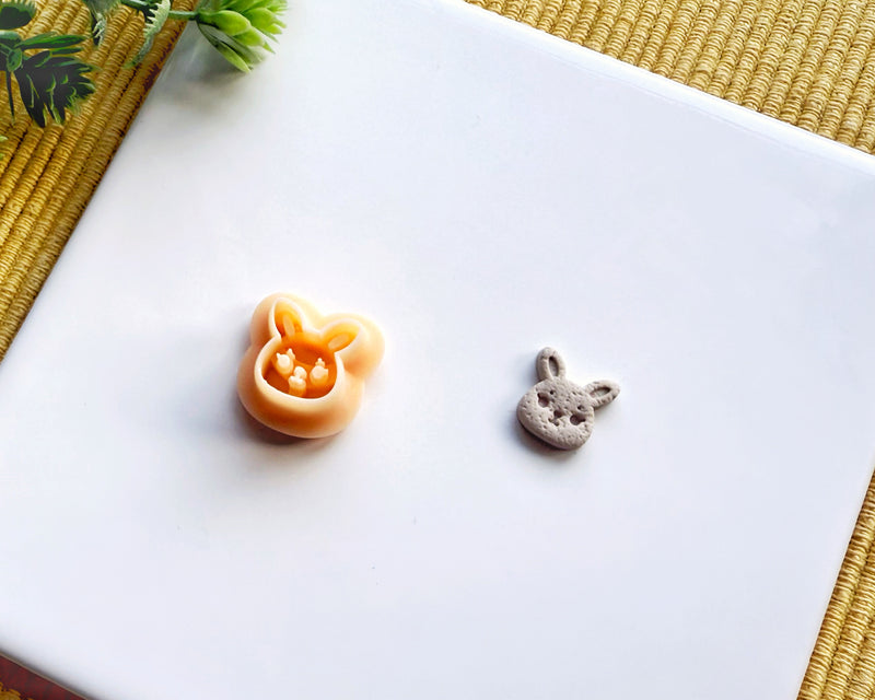 Bunny Face Clay Cutter - Easter Rabbit Polymer Clay Cutter - Cute Bunny Earring & Jewelry Tool