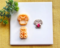 Kawaii Bunny Holding Heart Clay Cutter Set - Easter Rabbit Polymer Clay Cutter - Cute Bunny Paw Earring & Jewelry Tool