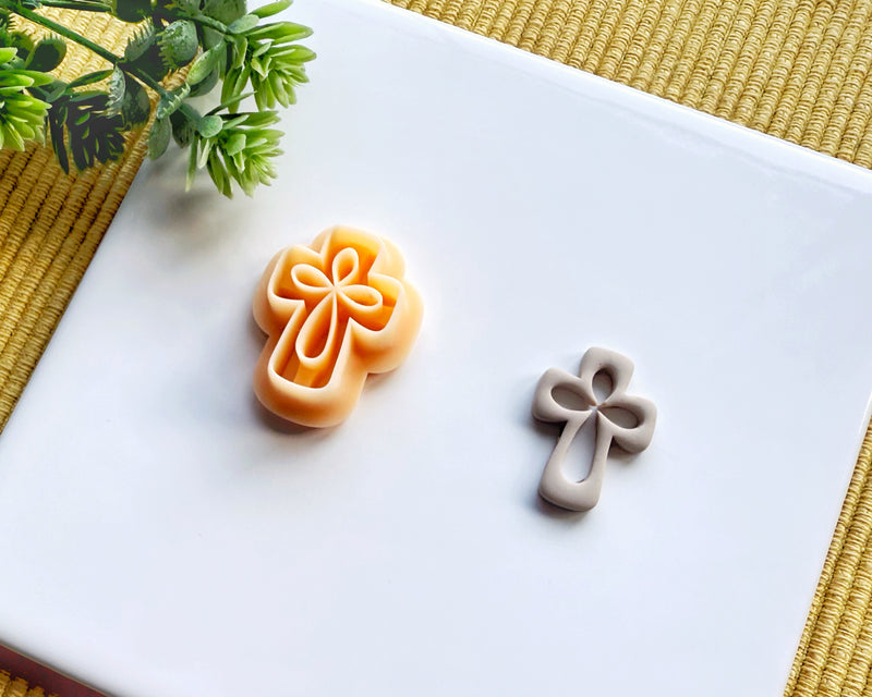 Cutout Cross Clay Cutter - Easter Polymer Clay Cutter - Christian Jewelry & Earring Tool