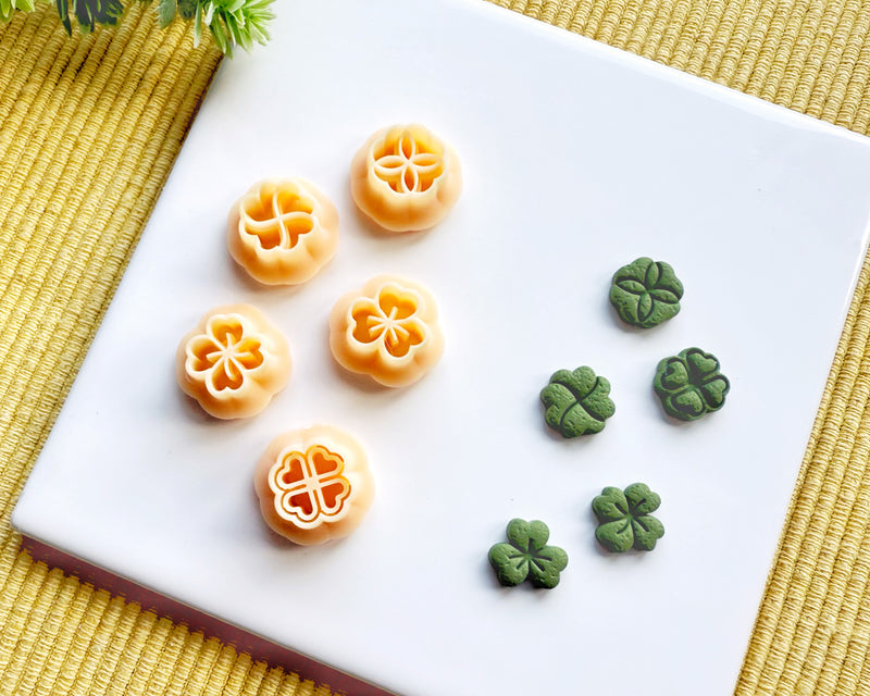 Clover Clay Cutter Set - St. Patrick’s Day Polymer Clay Cutter - Lucky Charm Stud & Dangle Earring Tool