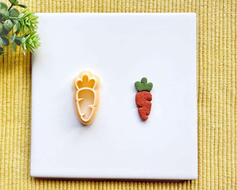 Carrot Clay Cutter - Easter Polymer Clay Cutter - Bunny Carrot Jewelry & Earring Tool