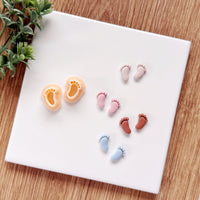 Baby Footprint Clay Cutter Mirror Set - Mother's Day 2026 Collection