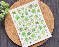 Playful Shamrock Polymer Clay Transfer Sheet – St. Patrick’s Day Design