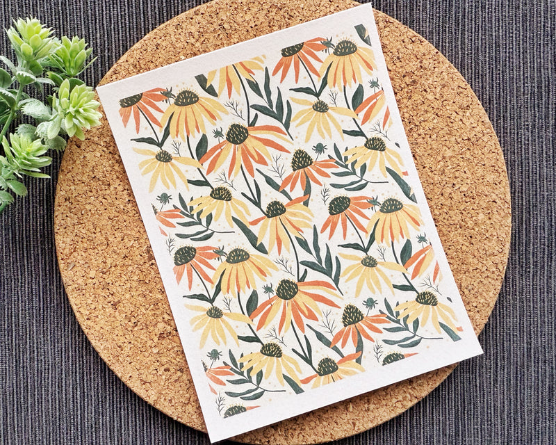 Wild Sunflower Polymer Clay Transfer Sheet – Boho Floral Clay Design