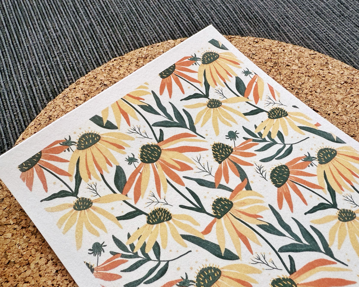 Wild Sunflower Polymer Clay Transfer Sheet – Boho Floral Clay Design