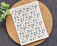 Delicate Floral Polymer Clay Transfer Sheet – Watercolor Botanical Print