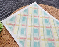 Soft Plaid Polymer Clay Transfer Sheet – Pastel Spring Tartan Design