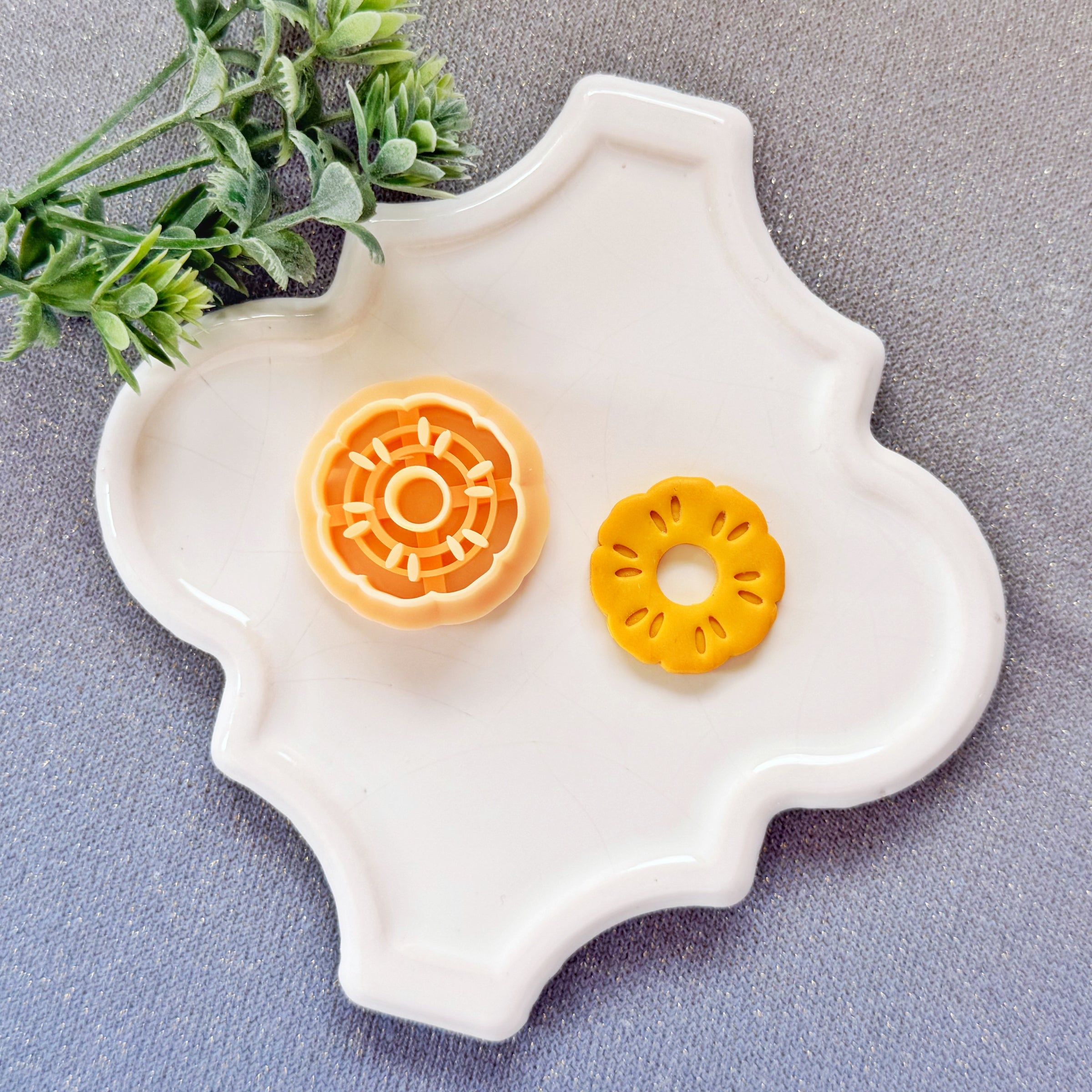 Pineapple Slice Polymer Clay Cutter - Summer 2026 Tropical Fruit Collection