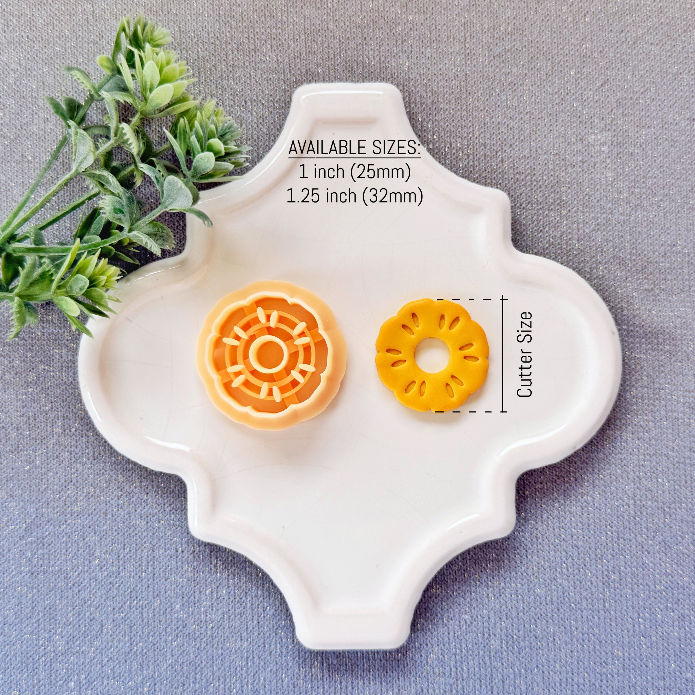 Pineapple Slice Polymer Clay Cutter - Summer 2026 Tropical Fruit Collection