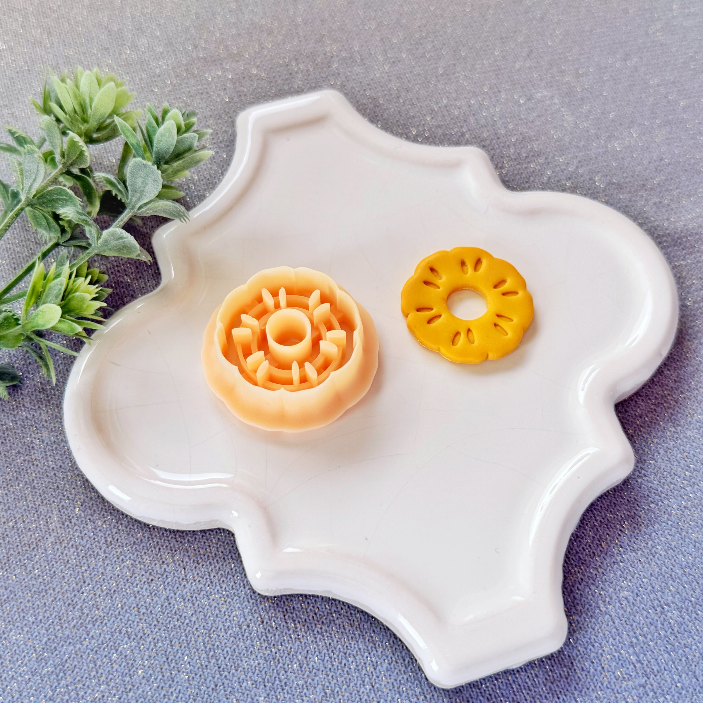 Pineapple Slice Polymer Clay Cutter - Summer 2026 Tropical Fruit Collection