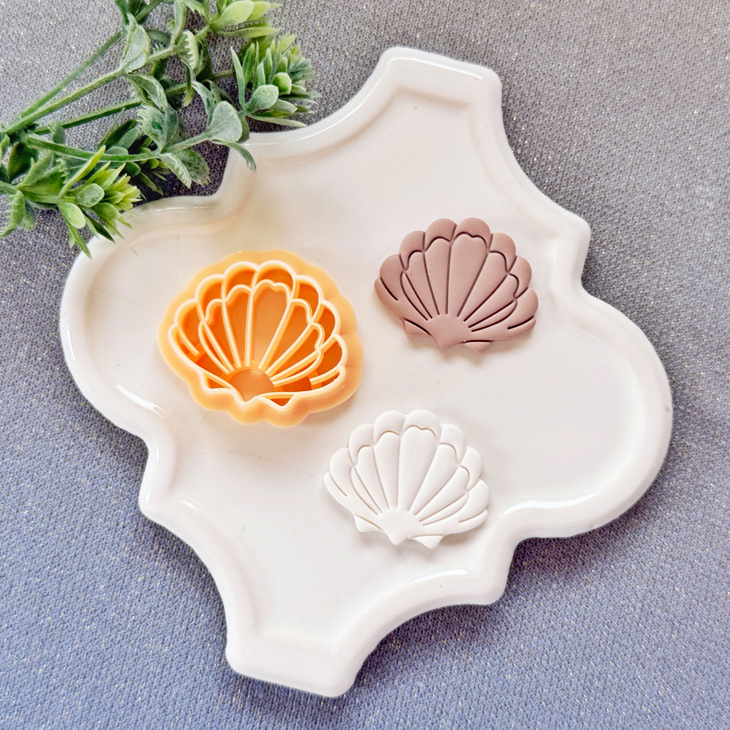 Scallop Shell Polymer Clay Cutter - Summer 2026 Coastal Seashell Silhouette