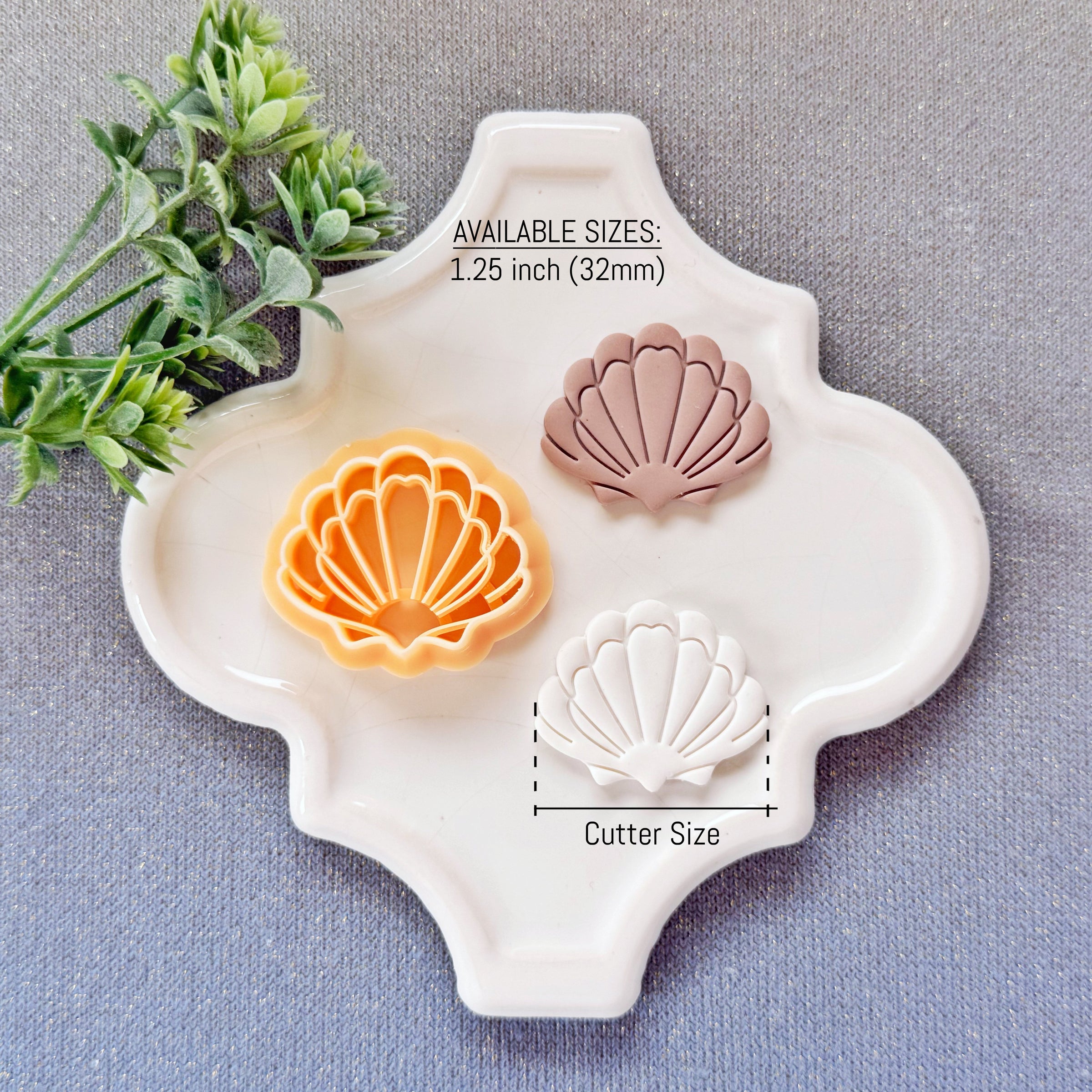 Scallop Shell Polymer Clay Cutter - Summer 2026 Coastal Seashell Silhouette