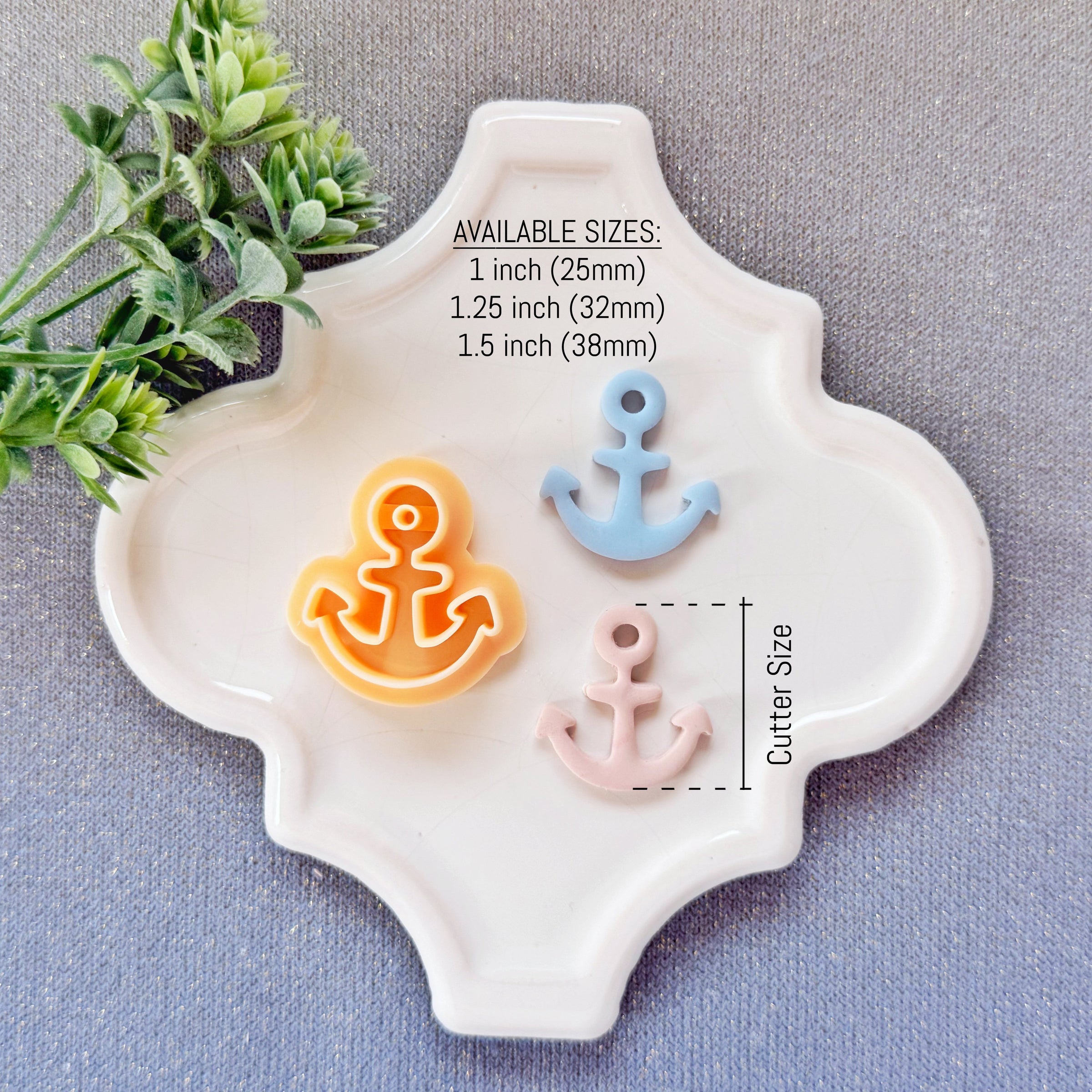 Anchor Polymer Clay Cutter - Summer 2026 Coastal Silhouette
