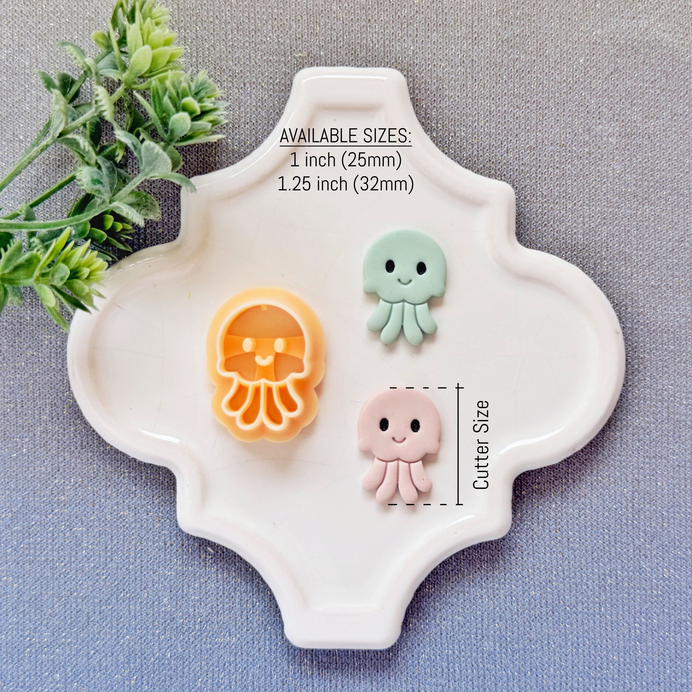 Kawaii Jellyfish Polymer Clay Cutter - Summer 2026 Cute Ocean Critter
