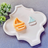 Sailboat Polymer Clay Cutter Set - Summer 2026 Nautical 3-Piece Modular Tool