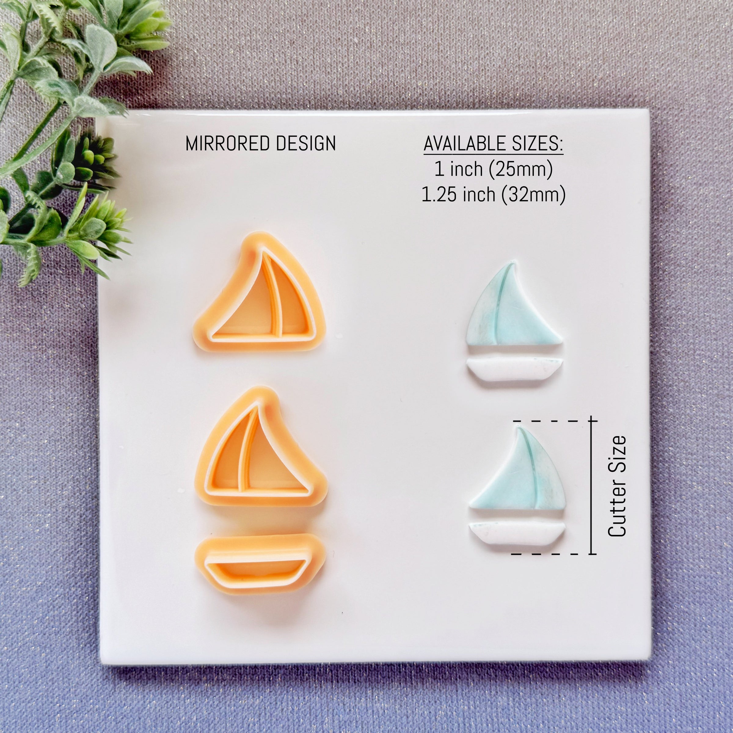 Sailboat Polymer Clay Cutter Set - Summer 2026 Nautical 3-Piece Modular Tool