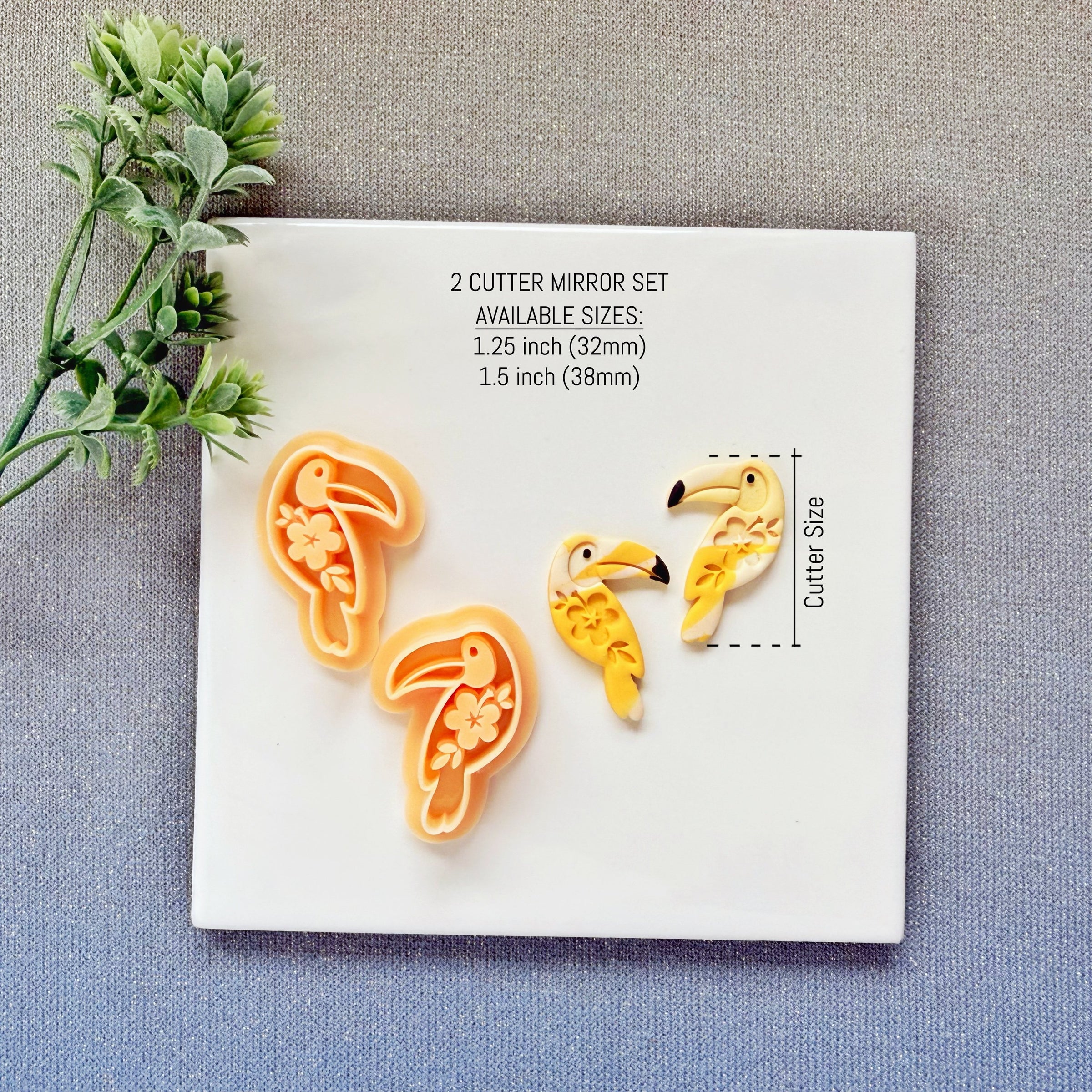 Tropical Toucan Floral Polymer Clay Cutter - Summer 2026 Exotic Bird