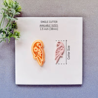 Tropical Floral Parrot Polymer Clay Cutter - Summer 2026 Exotic Bird Silhouette
