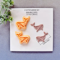 Nordic Floral Whale Polymer Clay Cutter - Summer 2026 Botanical Sea Life