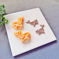 Nordic Floral Whale Polymer Clay Cutter - Summer 2026 Botanical Sea Life