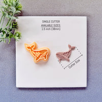Nordic Floral Whale Polymer Clay Cutter - Summer 2026 Botanical Sea Life